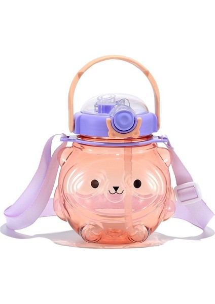 Dmxtop 1000ML Büyük Kapasiteli Karikatür Figürlü Su Şişesi - Şeffaf (Yurt Dışından)