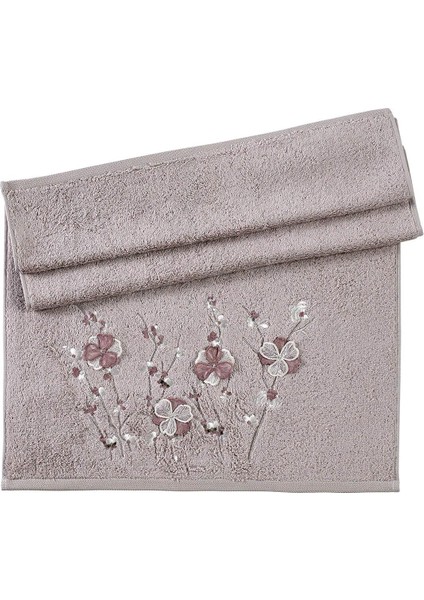 Lizaro 50*90 Bambu 3 Boyutlu Nakışlı Yüz Havlusu (Kutulu) - Lila