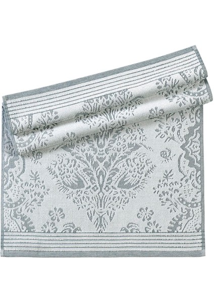 Violet Kadife Jakarlı 50*90 Tekli Yüz Havlusu - Yeşil