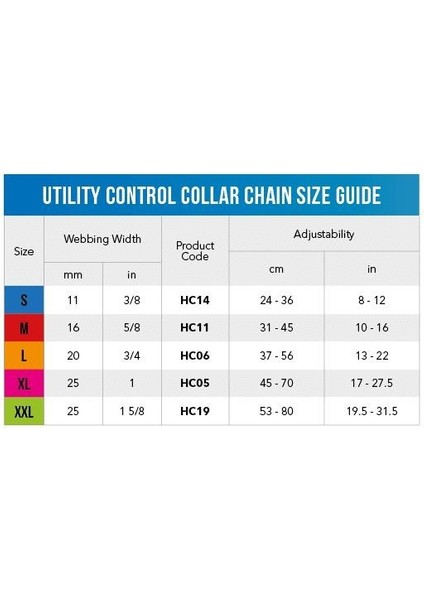 Utility Control Chain Halsband Xl Rood Boyun Tasması fiyatları