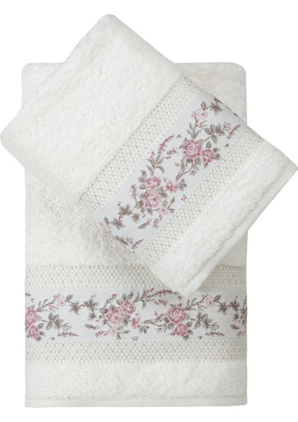 Rönesans Bambu 2'li Banyo Havlu Seti (50*90+70*140) - Krem
