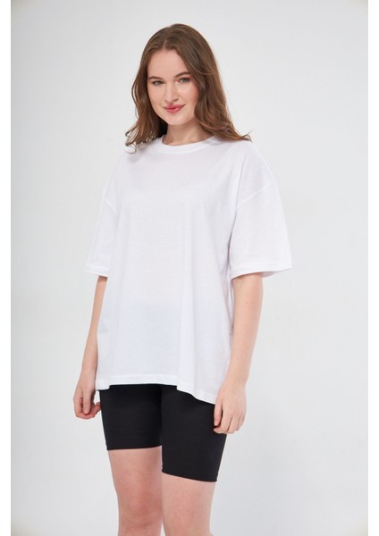 Kadın Oversized Kısa Kollu Penye T-Shirt fiyatları
