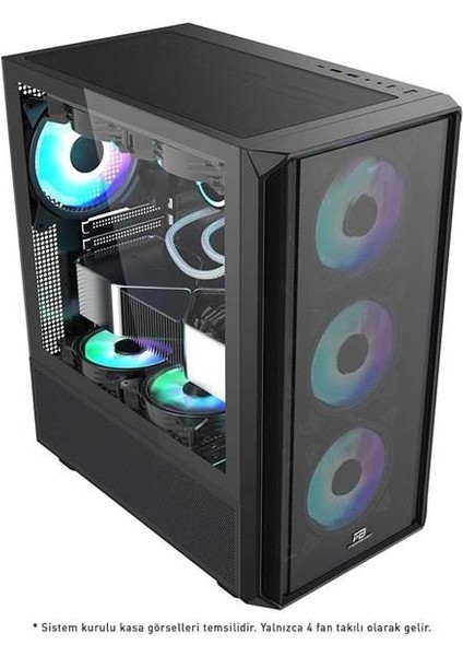 850W 80+ Bronze PB-P3602BB Gamıng Mıd-Tower Pc Kasası