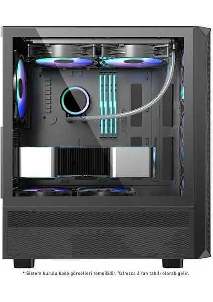 850W 80+ Bronze PB-P3602BB Gamıng Mıd-Tower Pc Kasası