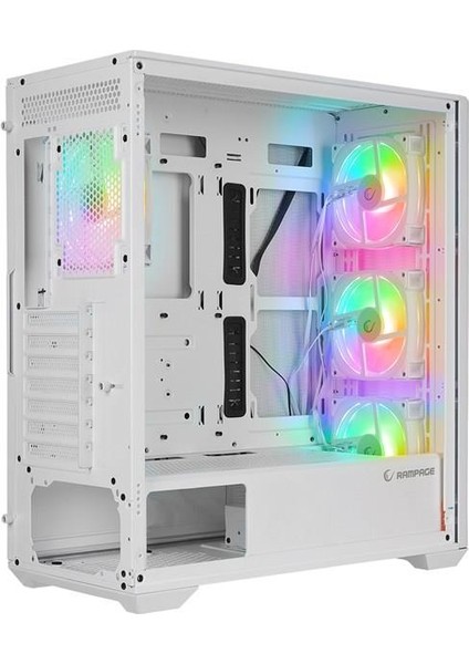 VORTEX V3 Beyaz Mesh Temperli Cam 4*RGB Fan + Hub E-ATX Gaming Oyuncu Kasası