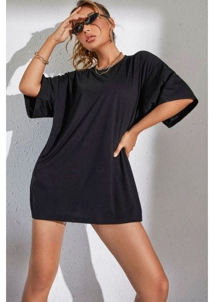 Kadın Bol Kesim Kısa Kollu Oversize T-Shirt