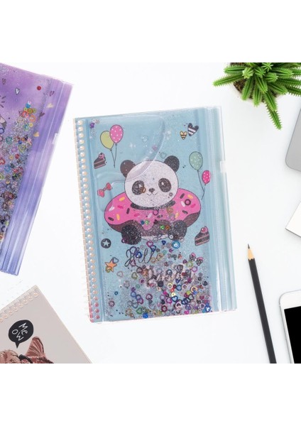 Sulu Çantalı Panda A5 Defter 1 Adet