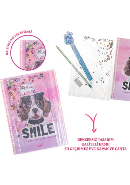 Sulu Çantalı Köpek A5 Defter 1 Adet