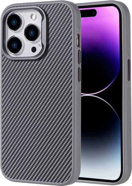iPhone 15 Pro ile Uyumlu Spectra Serisi Magsafe Özellikli Karbon Fiber Görünümlü Kılıf
