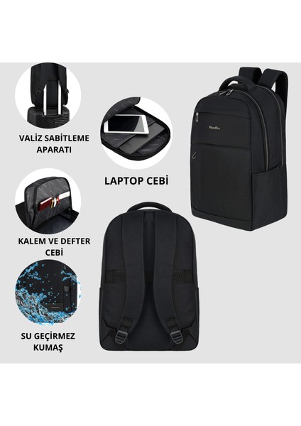 Freedom 15.6" - 16.1" Notebook Bilgisayar Laptop Sırt Çantası, Günlük Sırt Çantası