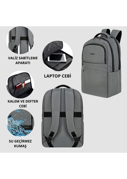 Freedom 15.6" - 16.1" Notebook Bilgisayar Laptop Sırt Çantası, Günlük Sırt Çantası
