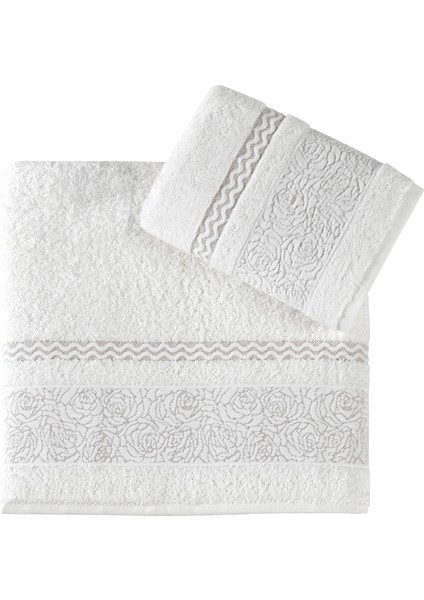 Güldeste Bambu 2'li Banyo Havlu Seti (50*90+70*140) - Krem