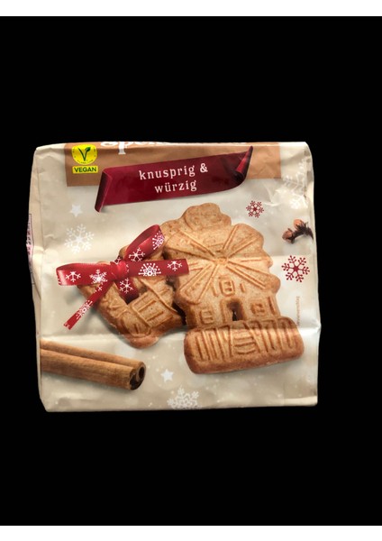 Zencefilli Tarçınlı Alman Vegan Bisküvileri Gewürz Spekulatius