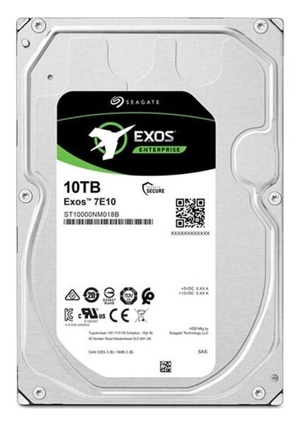 10TB Exos X18 ST10000NM017B 256MB 7200RPM Sata-3 Nas ve Güvenlik Diski
