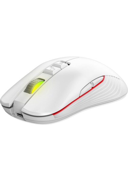 SMX-R20 Specter Kablosuz Mouse Beyaz Ledli Şarjlı Gaming Mouse Oyuncu Mouse