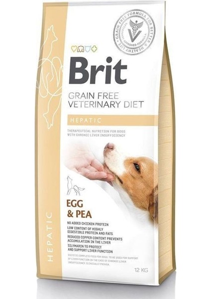 Brit Veterinary Diet Hepatic Karaciğer Yetmezliği Olan Köpekler Için Tahılsız Köpek Maması 12KG