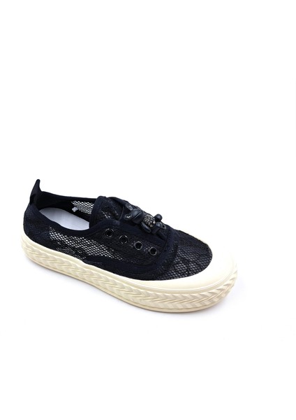 Teddy Bear Dantel Detaylı Bağcıksız Siyah Kadın Sneaker Ayakkabı G24Y3061 fiyatları