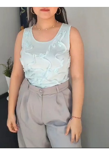 Swordlion Kolsuz Önü Laseli Kadın Yazlık Atlet