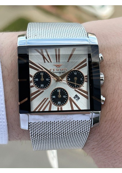 Gümüş Renk Hasır Kordon Iç Fonksiyonları Aktif 30 mt Su Geçirmez Erkek Kol Saat EF41292-A34 modelleri