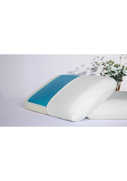 - Visco Comfort Jel - Jelli Soğutuculu Terleme Önleyici Visco Yastık Ortopedik Boyun Yastığı