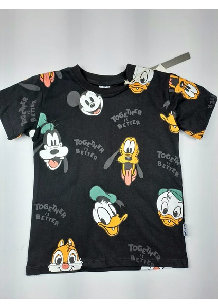 Şort T-Shirt Together Baskılı Disney Karakterli Cepli Erkek Yazlık Takım fiyatları