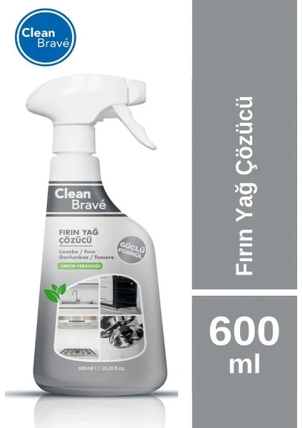 Clean Brave Fırın Yağ Çözücü Güçlü Formül 600 ml