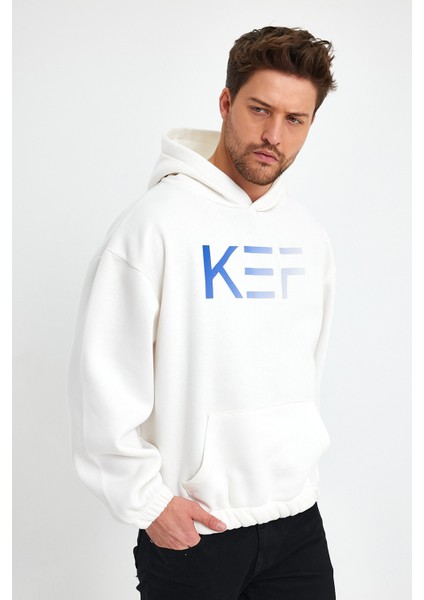Beyaz Hoodie, Oversize Sweatshirt, Erkek Hoodie, Kanguru Cep Kapüşonlu fiyatları
