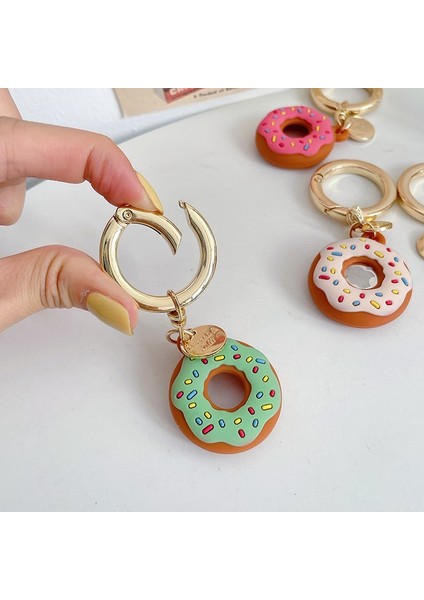 Airtag Uyumlu Silikon Kılıf Anahtarlık Donut Tasarımlı Kedi Köpek Tasmasına Takılabilir modelleri