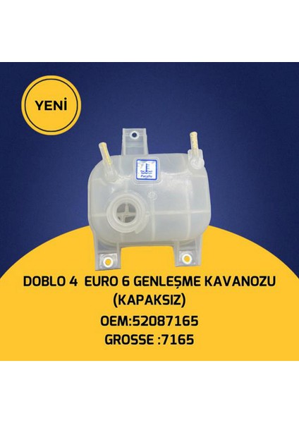 Radyatör Ek Su Deposu Genleşme Kavanozu Kapaksiz Doblo Iv 1.3 Euro 6 18051