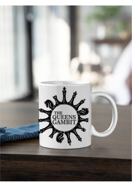 Queen's Gambit Yazılı Satranç Baskılı Kupa