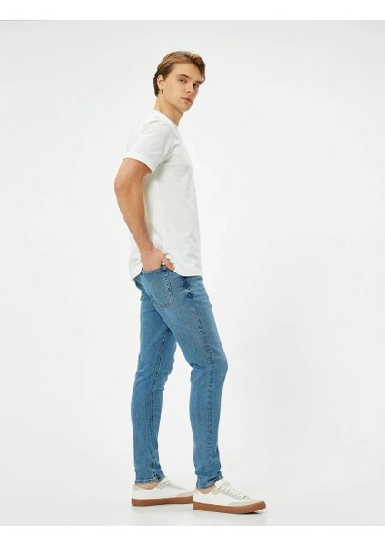 4SAM40057ND Koton Mıchael Erkek Jean Pantolon Açık Indigo fiyatları