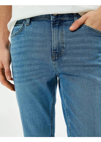 4SAM40057ND Koton Mıchael Erkek Jean Pantolon Açık Indigo indirimleri