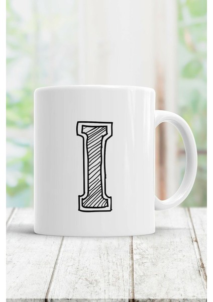 I Harfi Baskılı Kupa Bardak