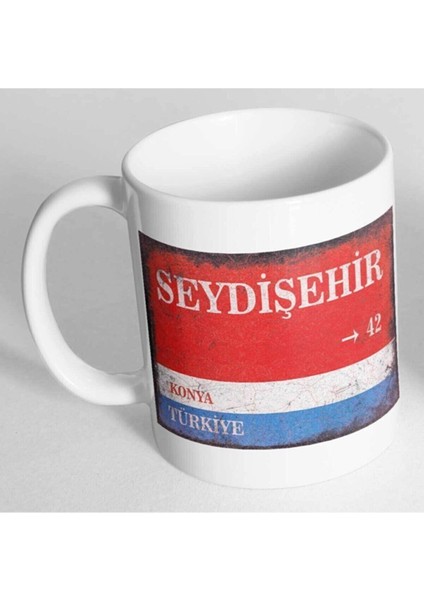 Konya Seydişehir Sokak Tabelası Baskılı Kupa Bardak