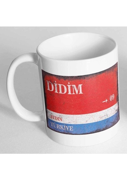 Aydın Didim Sokak Tabelası Baskılı Kupa Bardak