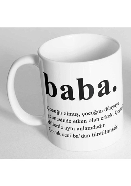 Baba Kelime Anlamı Baskılı Kupa Bardak
