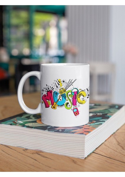 Müzik Yazılı Baskılı Kupa