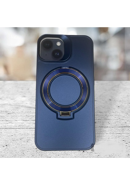 iPhone 14 Yüzüklü Magsafeli Silikon Telefon Kılıfı