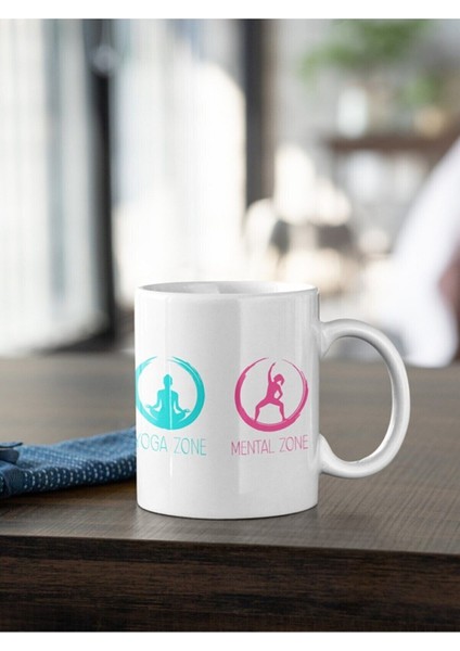 Yoga Zone Mental Zone Yazı Baskılı Kupa