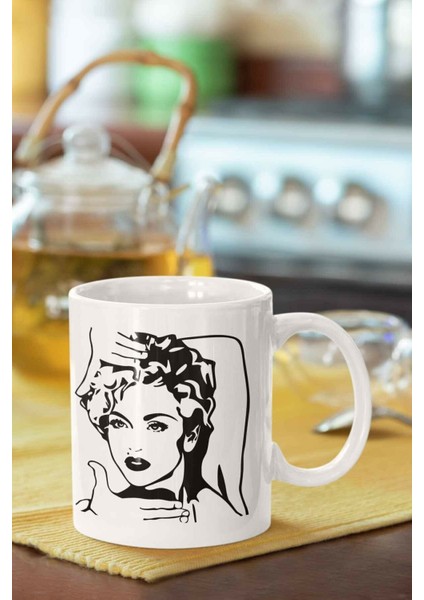 Motif Baskılı Porselen Kupa Bardak