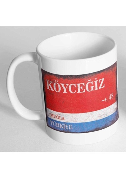 Muğla Köyceğiz Sokak Tabelası Baskılı Kupa Bardak