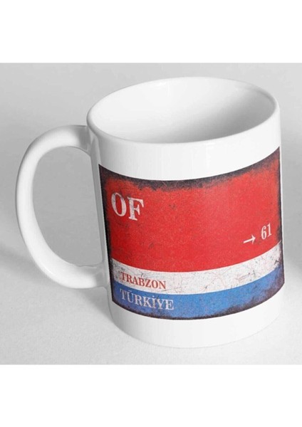 Trabzon Of Sokak Tabelası Baskılı Kupa Bardak