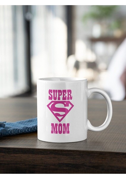 Super Mom Yazı Baskılı Kupa