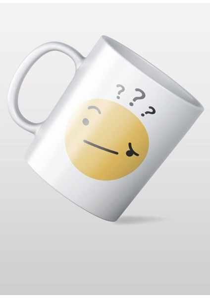 Şaşkın Emoji Baskılı Özel Tasarım Kupa Bardak