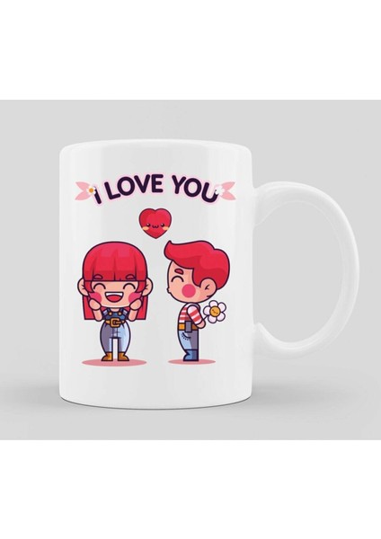 Sevgililer Günü I Love You Baskılı Kupa
