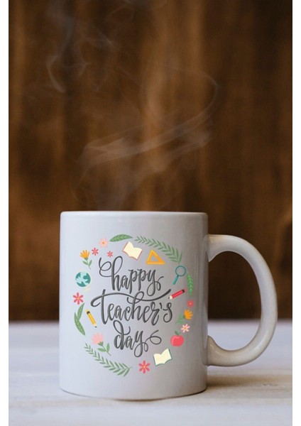 Ingilizce Söz Yazılı Öğretmenler Gününe Özel Tasarım Kupa Bardak