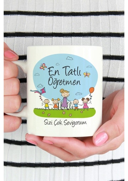 En Tatlı Öğretmen Öğretmenler Günü Hediyesi Baskılı Kupa STSK33062
