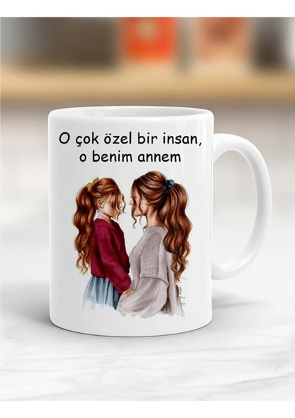 O Benim Annem Baskılı Kupa Bardak - Resimli Kupa Bardak - Hediyelik Bardak - Bardak Baskı