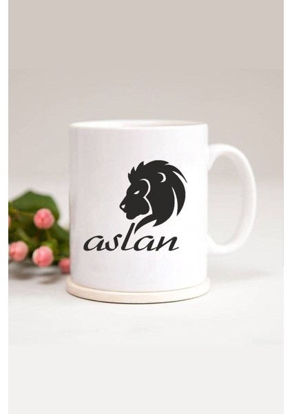 Aslan Burcu Baskılı Kupa Bardak