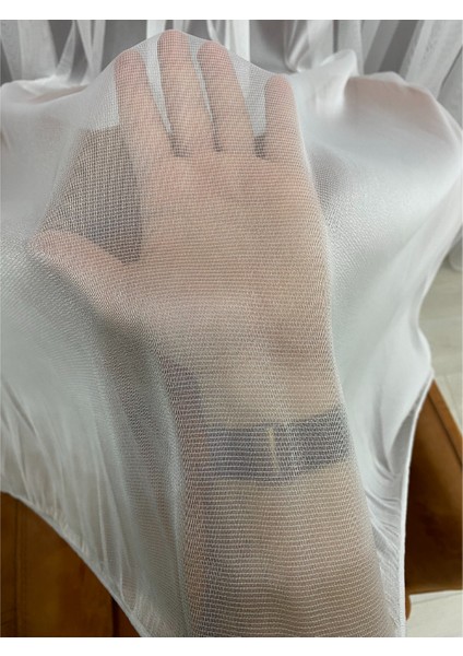 Orkide 1. Kalite Düz Tül Perde 1/3 Sık Pileli Ekru Renk fiyatları